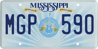 MS license plate MGP590