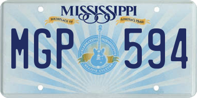 MS license plate MGP594