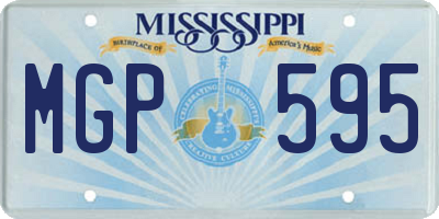 MS license plate MGP595
