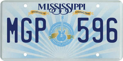 MS license plate MGP596