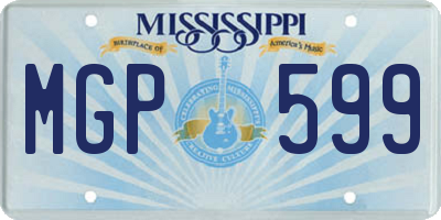 MS license plate MGP599