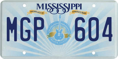 MS license plate MGP604