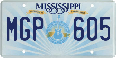 MS license plate MGP605