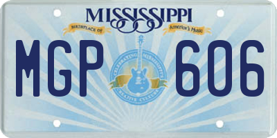 MS license plate MGP606