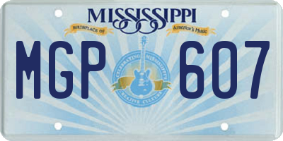 MS license plate MGP607