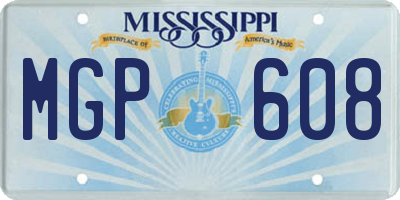 MS license plate MGP608