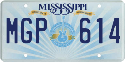 MS license plate MGP614