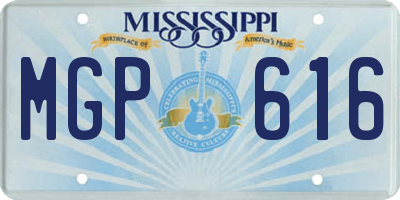 MS license plate MGP616