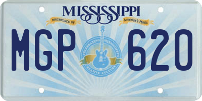 MS license plate MGP620