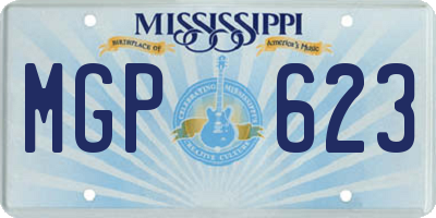 MS license plate MGP623