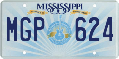 MS license plate MGP624
