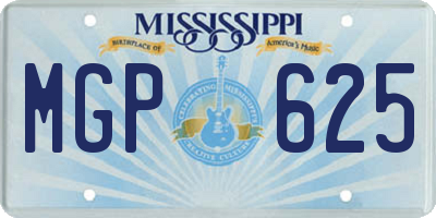 MS license plate MGP625