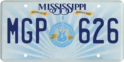 MS license plate MGP626