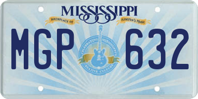 MS license plate MGP632