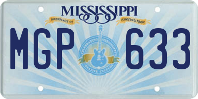 MS license plate MGP633