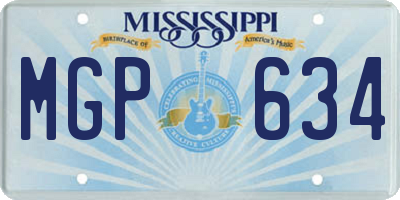 MS license plate MGP634