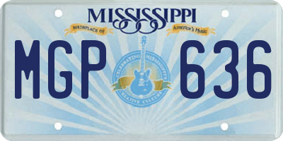 MS license plate MGP636