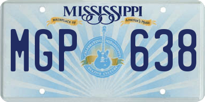 MS license plate MGP638