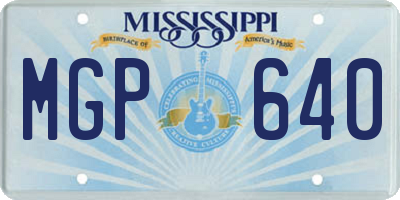 MS license plate MGP640