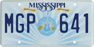 MS license plate MGP641