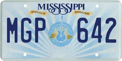 MS license plate MGP642