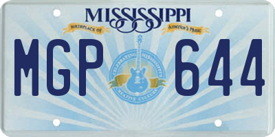 MS license plate MGP644