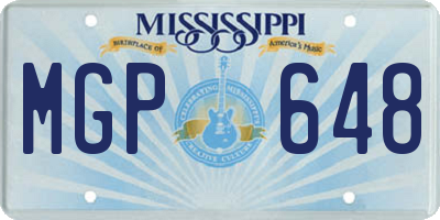 MS license plate MGP648