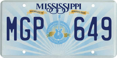 MS license plate MGP649