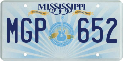 MS license plate MGP652
