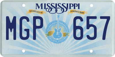 MS license plate MGP657