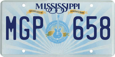 MS license plate MGP658