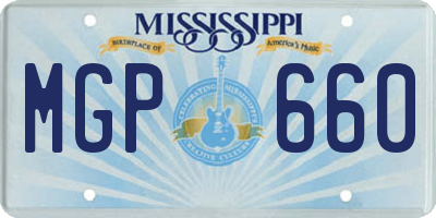 MS license plate MGP660