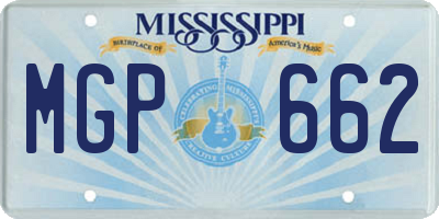 MS license plate MGP662