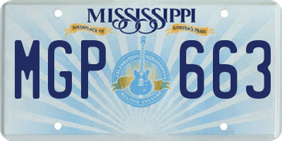 MS license plate MGP663