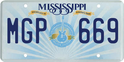 MS license plate MGP669