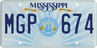 MS license plate MGP674