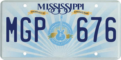 MS license plate MGP676