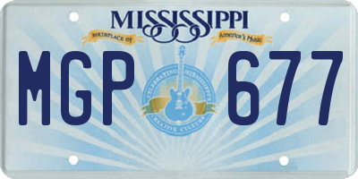 MS license plate MGP677
