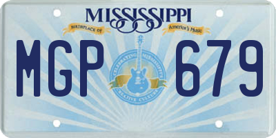 MS license plate MGP679