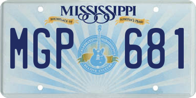 MS license plate MGP681