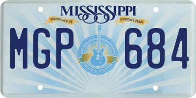 MS license plate MGP684