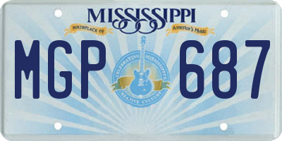 MS license plate MGP687