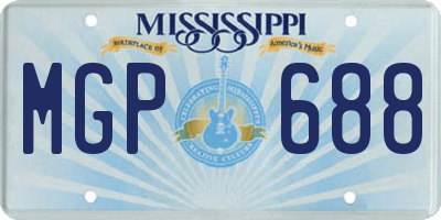 MS license plate MGP688