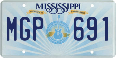 MS license plate MGP691