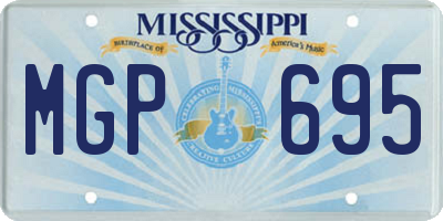 MS license plate MGP695