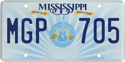 MS license plate MGP705