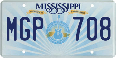 MS license plate MGP708