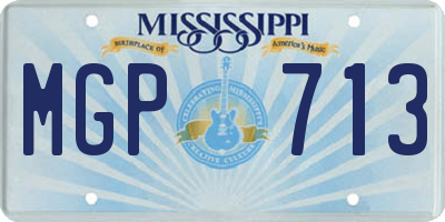 MS license plate MGP713