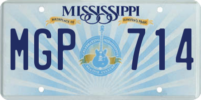 MS license plate MGP714
