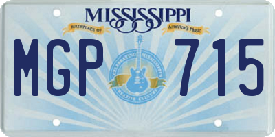 MS license plate MGP715